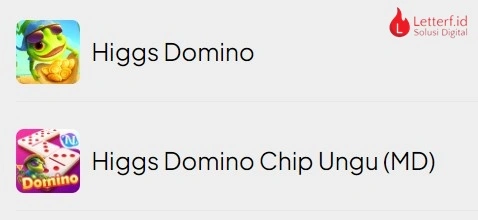 Top Up Chip Ungu Higgs Domino Murah